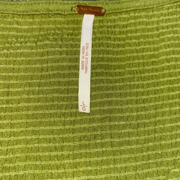 Free People Olive Green Ruched Mini Dress - Picture 4 of 5